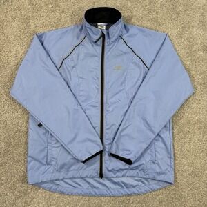 Brooks AirPlex Running Jacket L Blue Full Zip Lightweight Windbreaker Pockets
